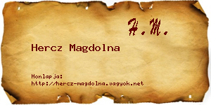 Hercz Magdolna névjegykártya